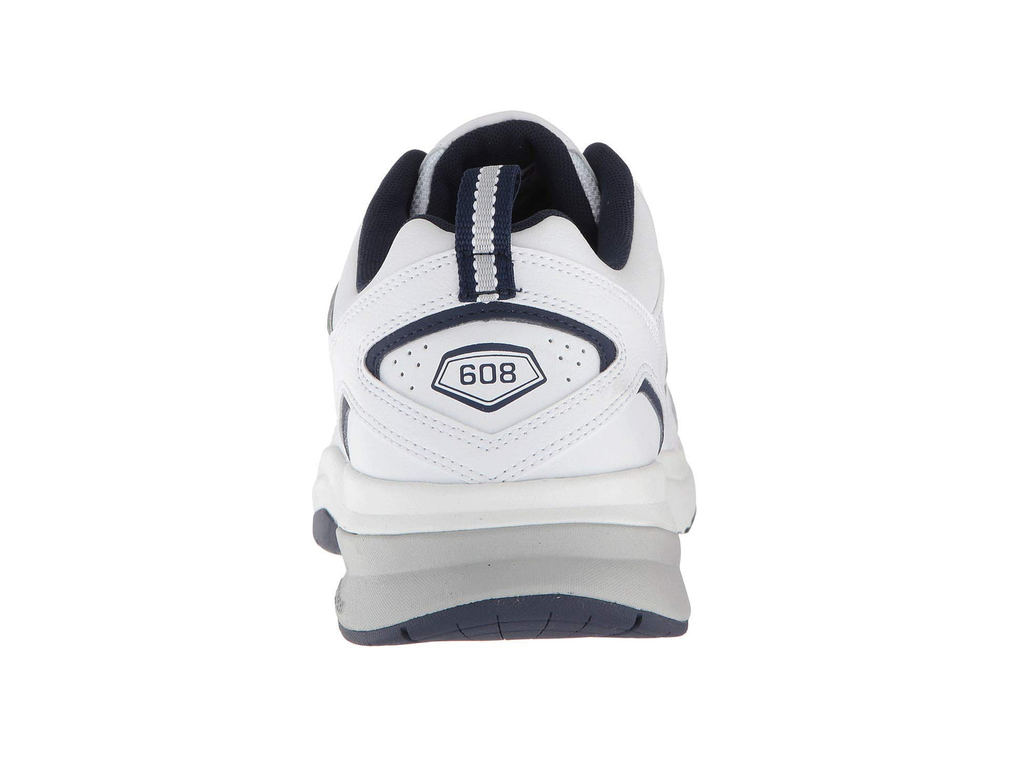 New Balance Men's 608 V5 Casual Comfort Cross Trainer, White/Navy, 10.5 X-Wide