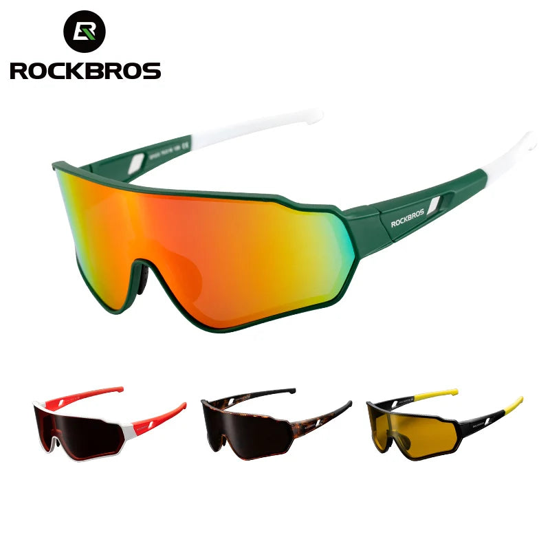 ROCKBROS Men Women Cycling Glasses Polarized Bicycle Myopia Frame Outdoor Sports Glasses MTB Bike 5 Colors Sunglasses Eyewear