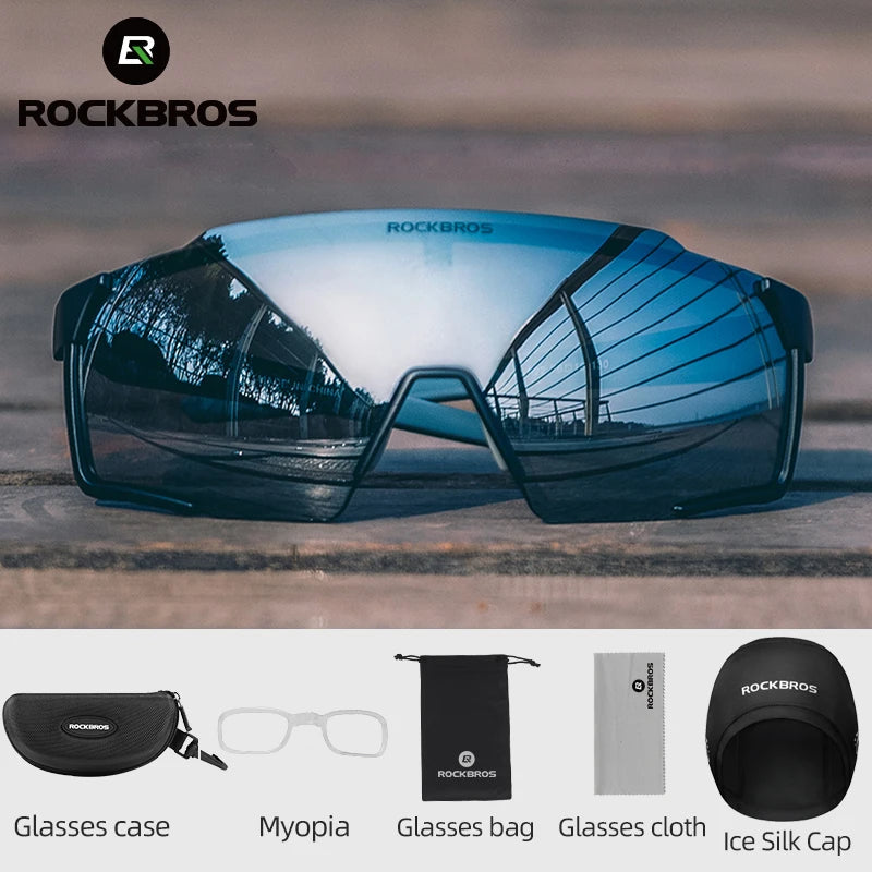 ROCKBROS Cycling Glasses Polarized Photochromic Lens Bike Sunglasses Men Women Glasses Eyewear Sports MTB Road Cycling Goggles